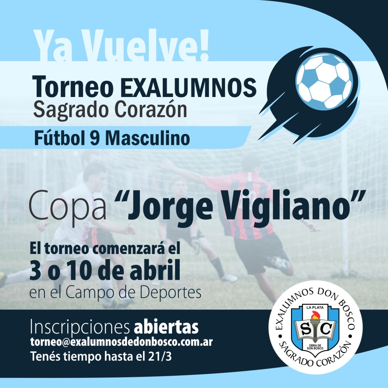 ¡Vuelve el Torneo de Exalumnos! Copa "Jorge Vigliano"